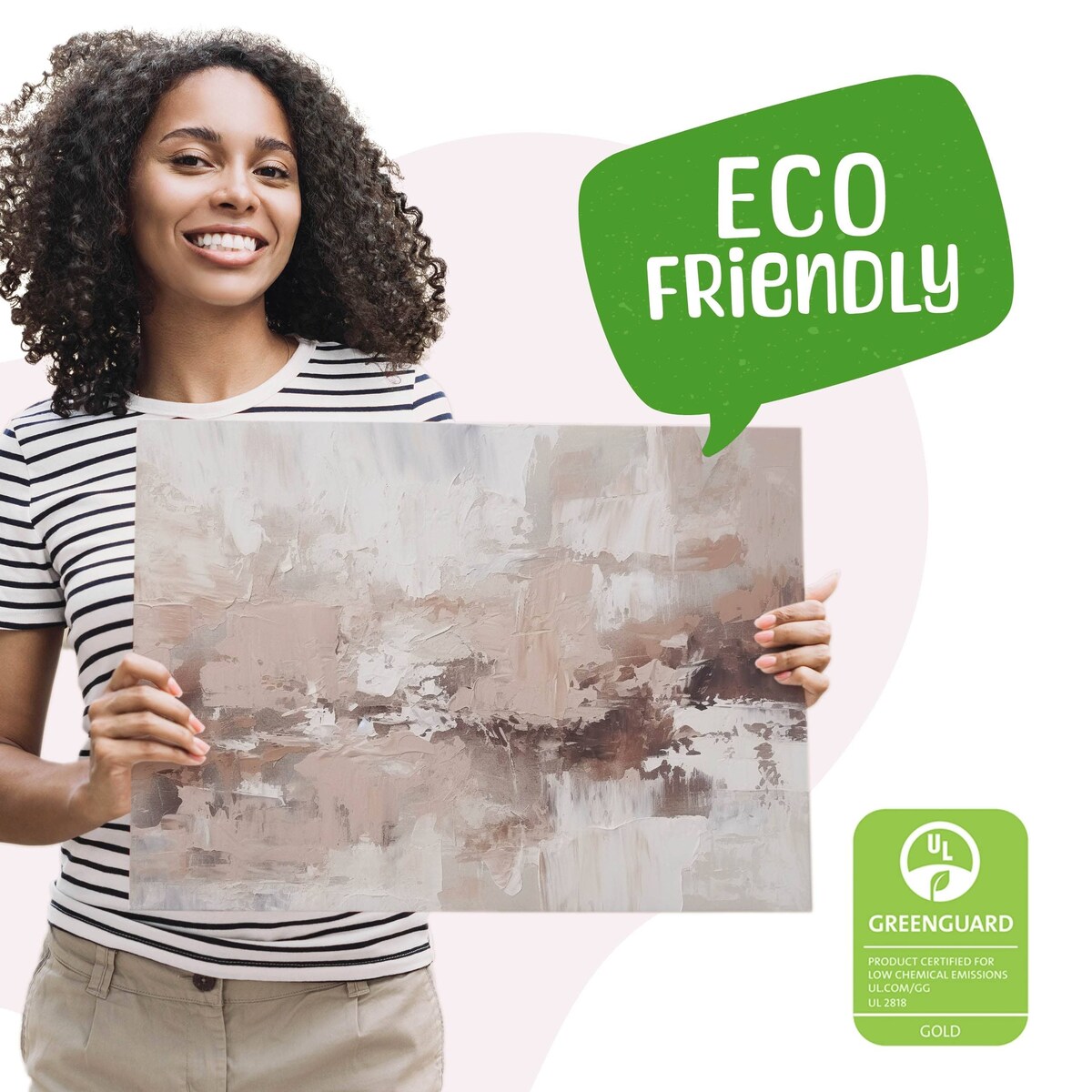 Obraz Canvas Do Salonu Abstrakcyjne Wzory Farba Beżowa Dekoracja 70x50cm