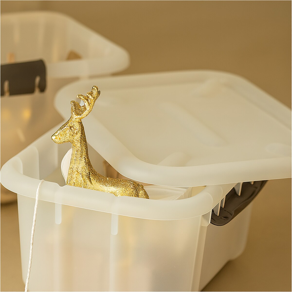 Pojemnik Plastikowy Pudełko 3.6 L Plastikowe Zamykany Z Pokrywką Pudło Box Do Przechowywania Na Zabawki Biżuterię Ubrania