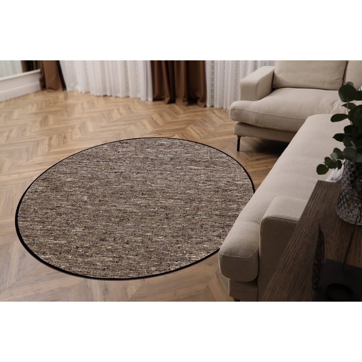 Dywan NEPAL 2100 koło stone, szary - koło 160 cm