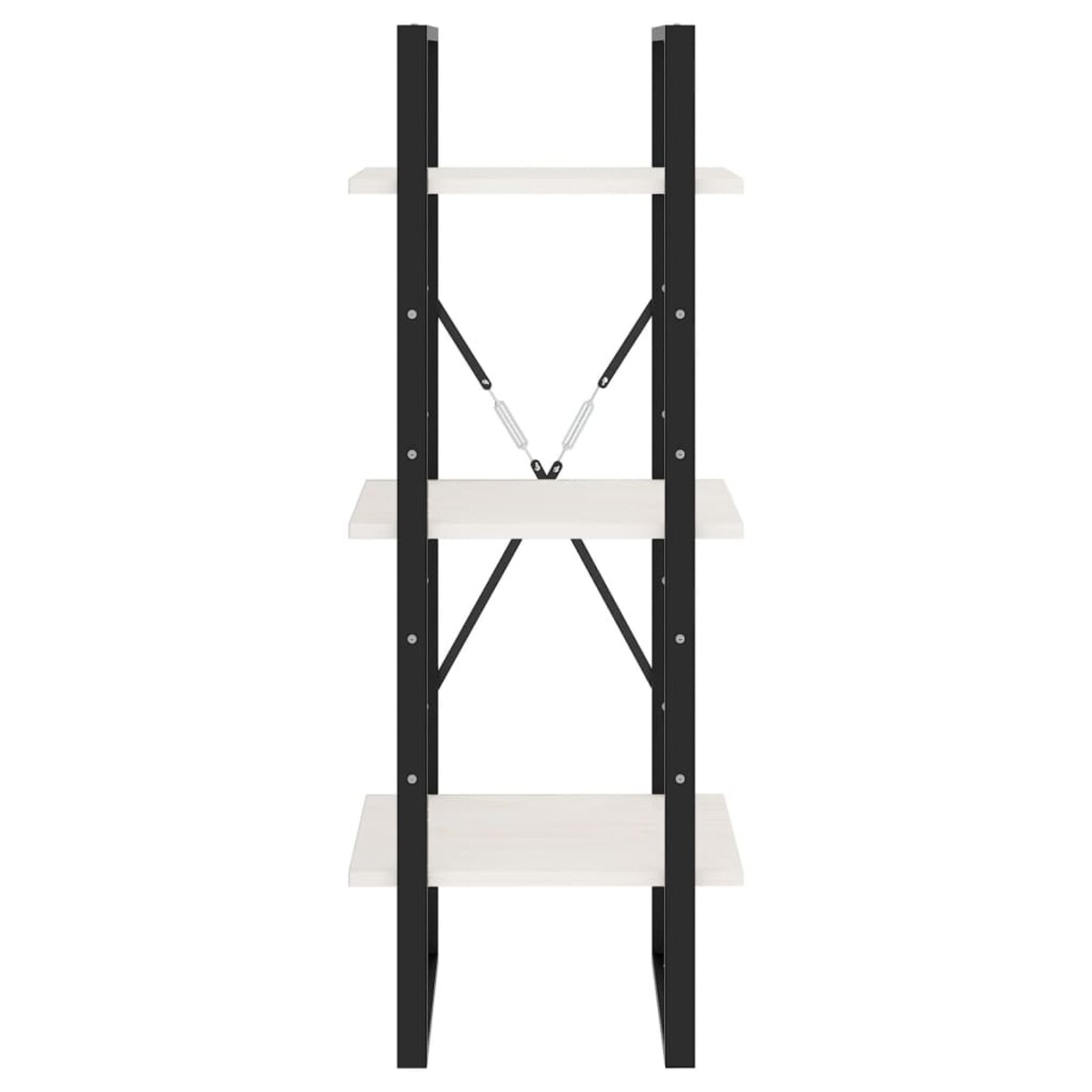 vidaXL Regał na książki, 3 półki, biały, 40x30x105 cm, drewno sosnowe