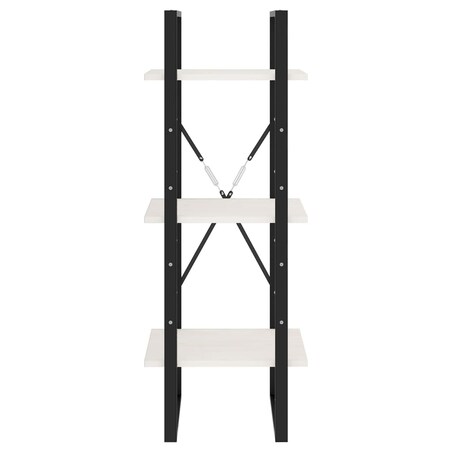 vidaXL Regał na książki, 3 półki, biały, 40x30x105 cm, drewno sosnowe