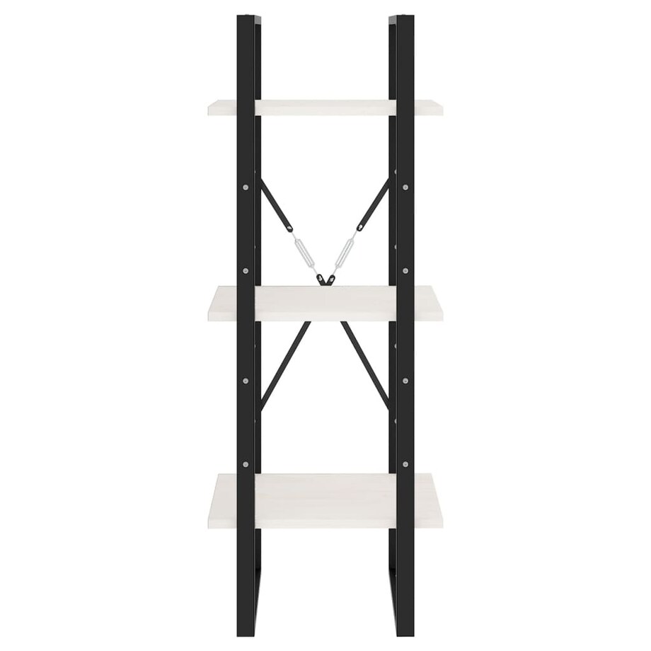 vidaXL Regał na książki, 3 półki, biały, 40x30x105 cm, drewno sosnowe