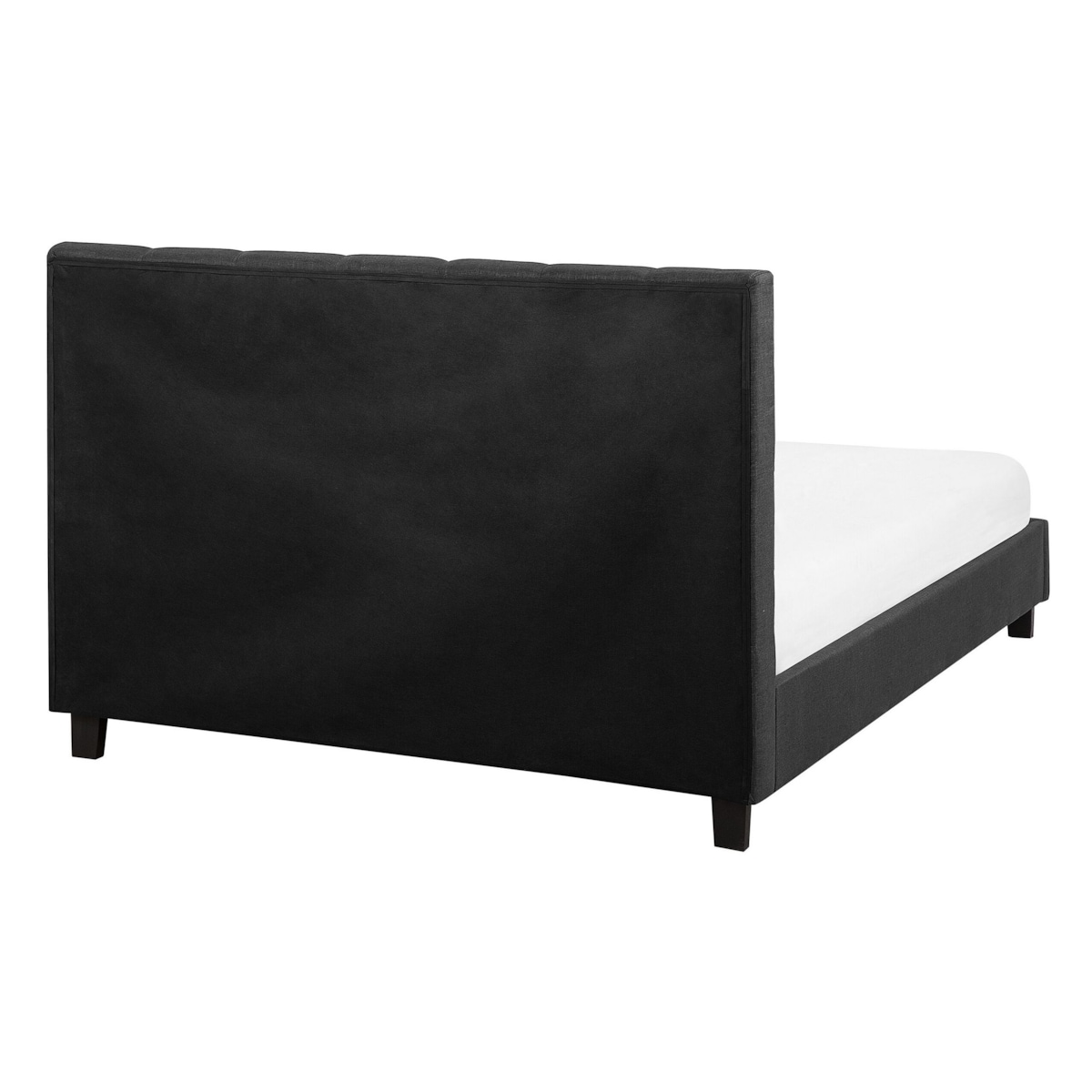 Łóżko wodne tapicerowane 140 x 200 cm ciemnoszare LA ROCHELLE