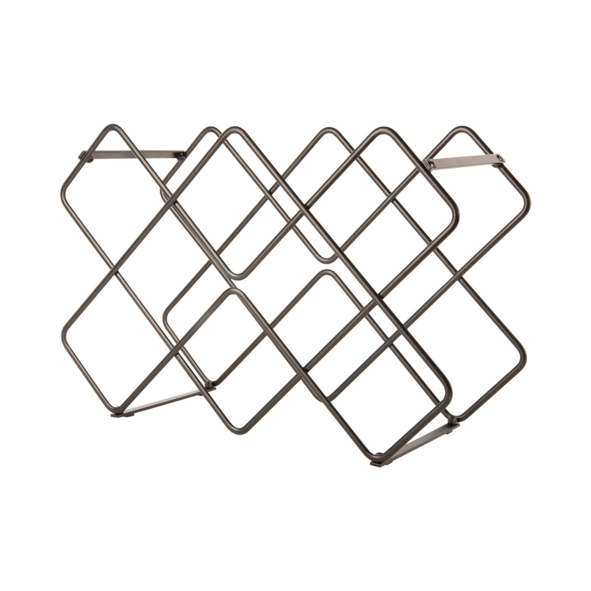 Metalowy stojak na wino DIAMONDS, 40,5 x 27,5 x 15,5 cm