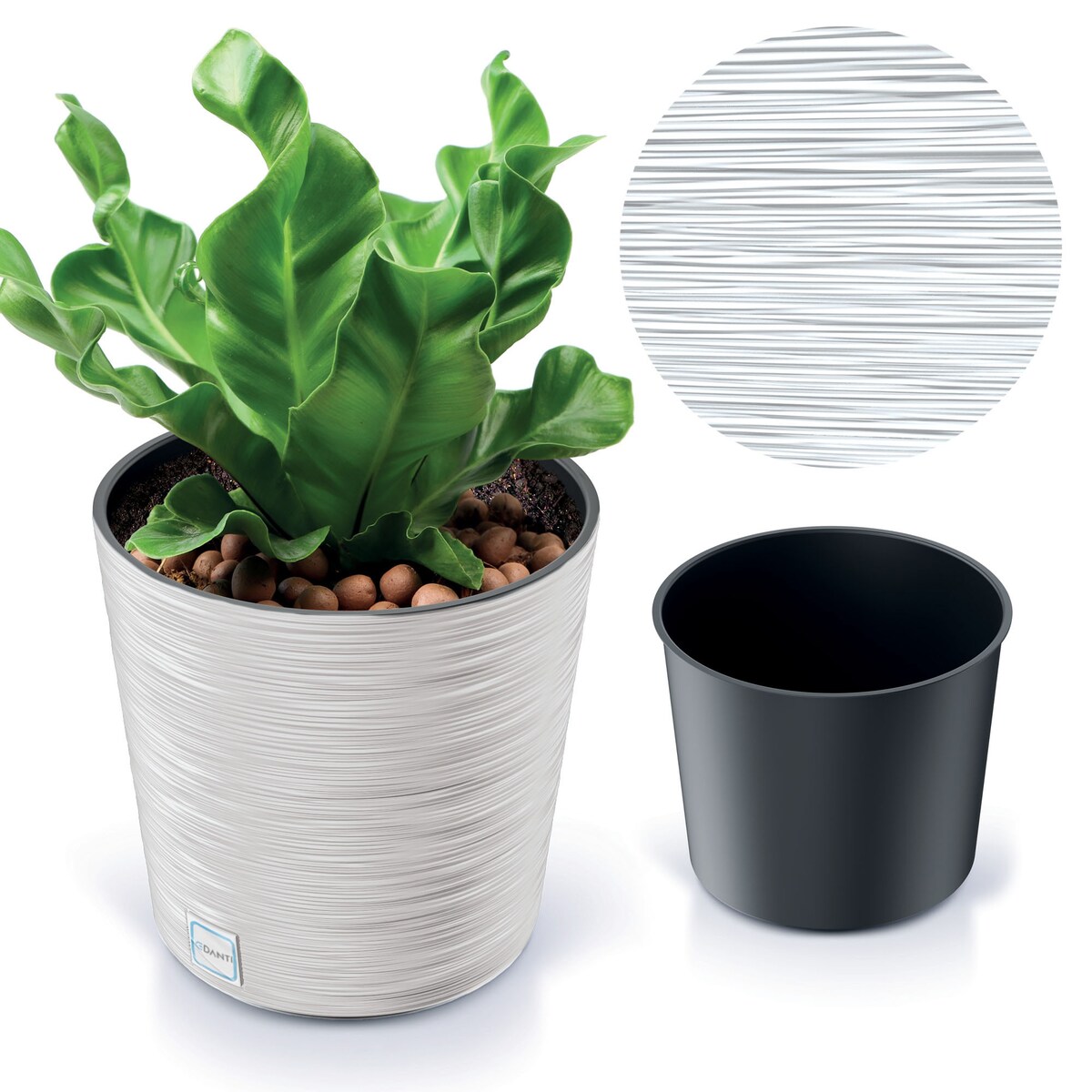 Doniczka Donica Ogrodowa 30 Cm Okrągła Na Taras Do Ogrodu Domu Biała