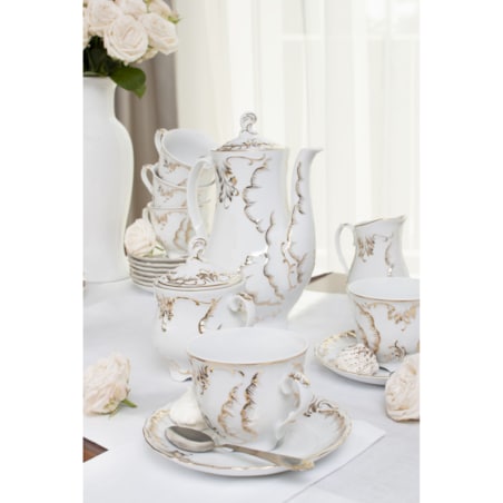 Garnitur do kawy dla 6 osób 21 el. Rococo Anna 7830