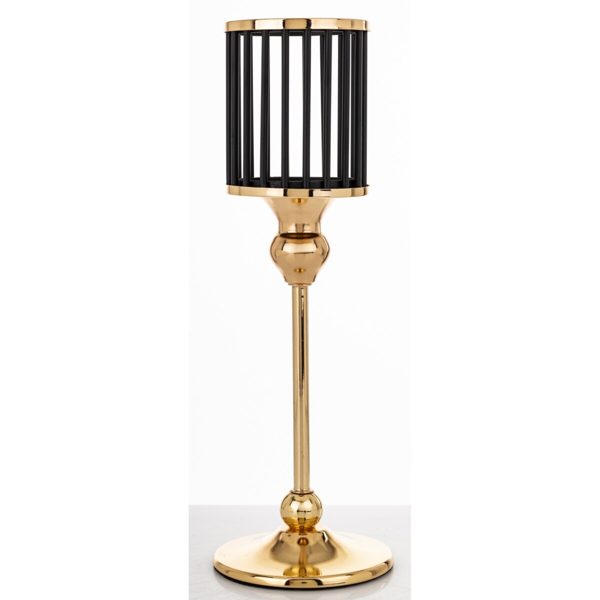 Świecznik metalowy z kloszem 30,5x10x10 cm GABBIA