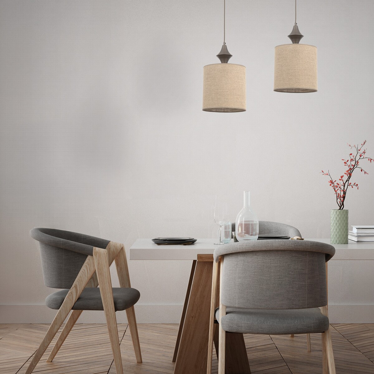 Lampa wisząca TK Lighting AMURA NEW BROWN 11438 brązowa E27 loft regulowana wysokość 25x25 cm