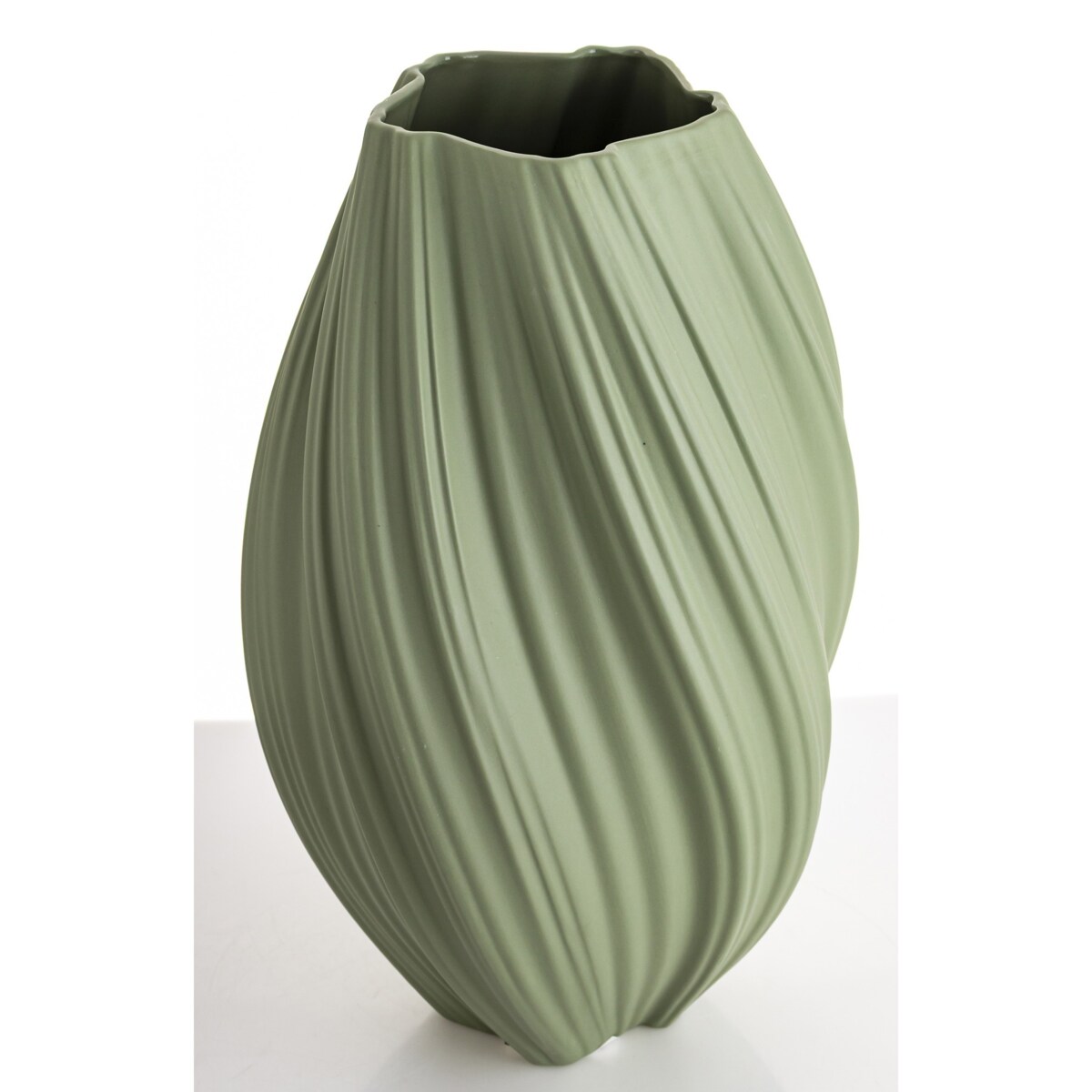 Wazon porcelanowy 34x18x18 cm MARIKO zielony