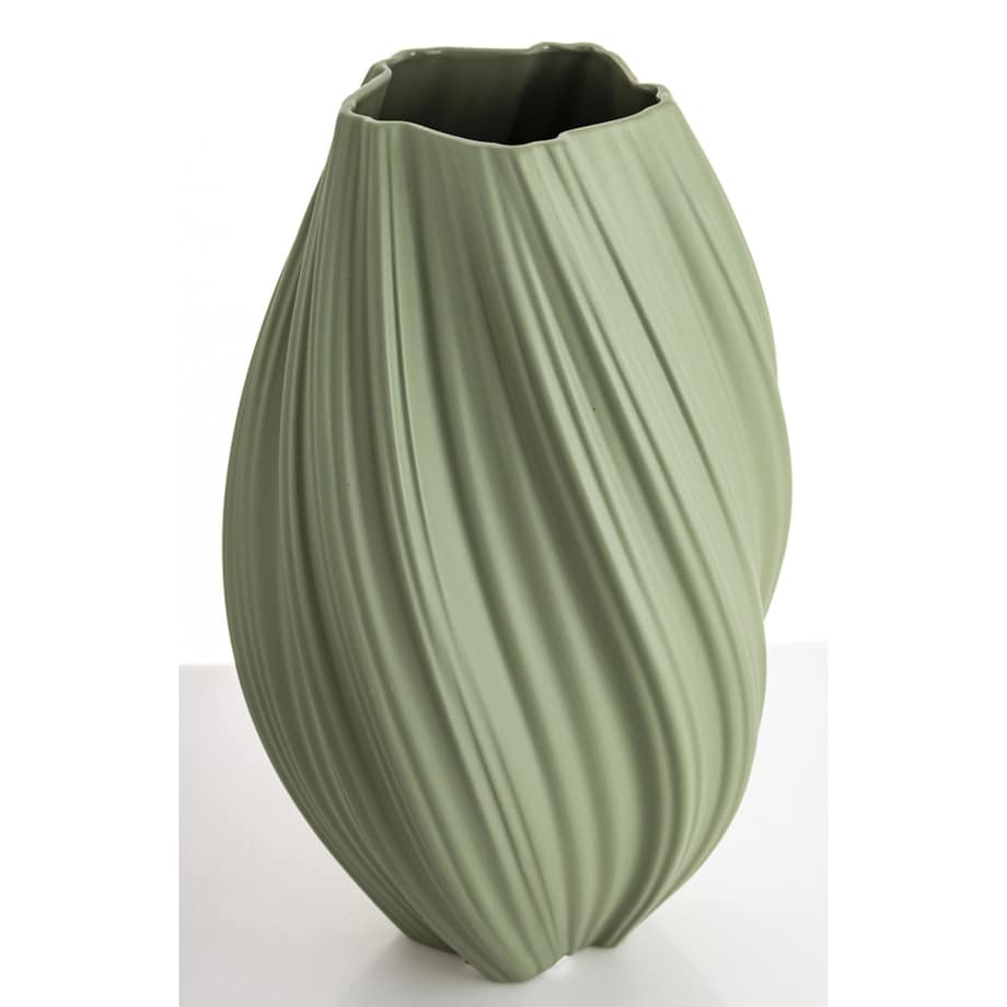 Wazon porcelanowy 34x18x18 cm MARIKO zielony
