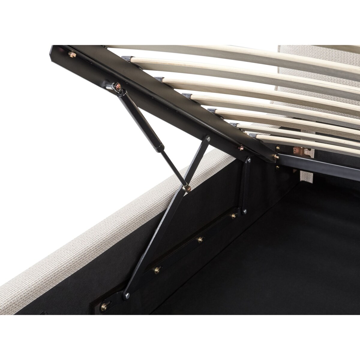 Łóżko z pojemnikiem BAJONNA 180 x 200 cm Beżowy