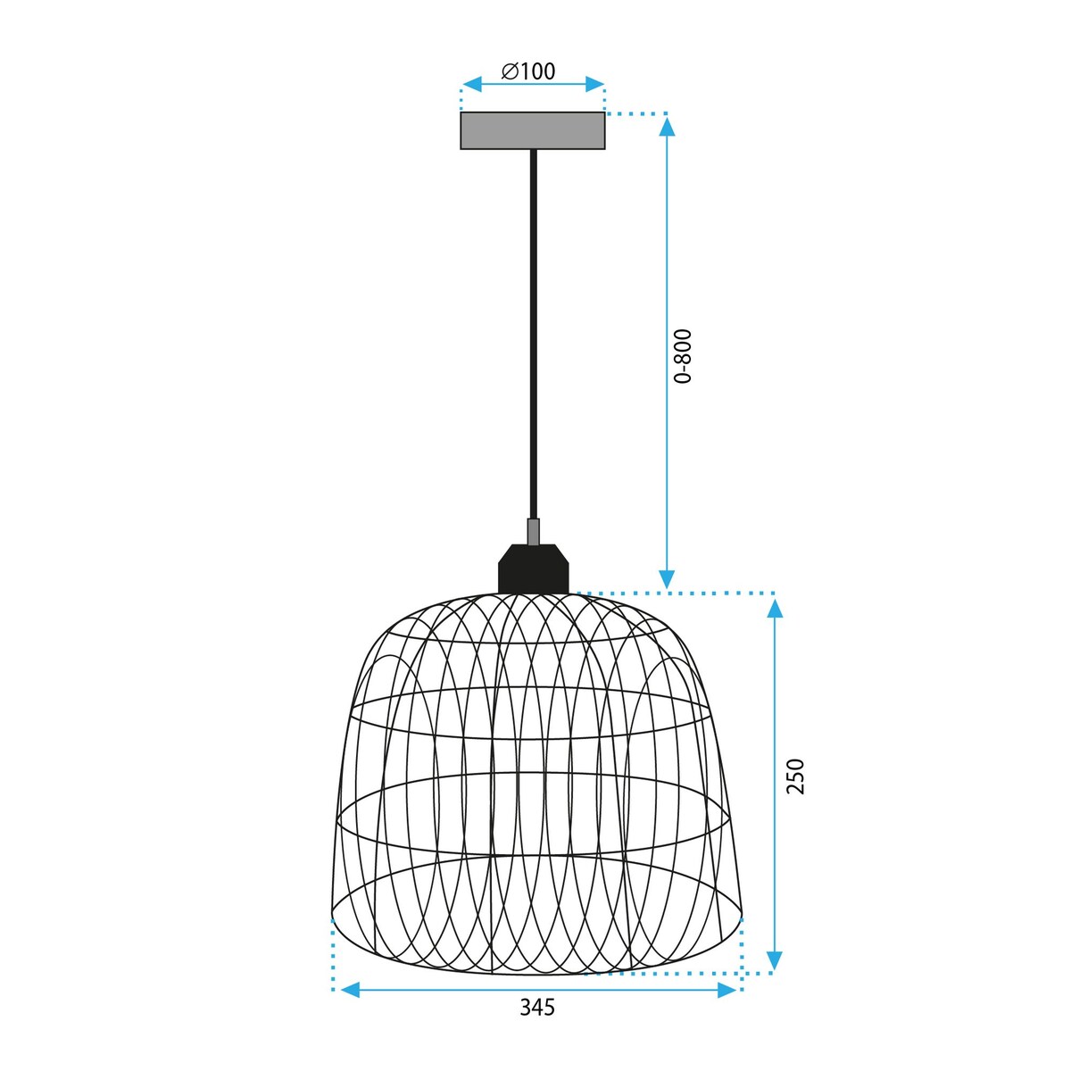 LAMPA SUFITOWA WISZĄCA NATURAL BOHO APP1351-1CP 30 cm