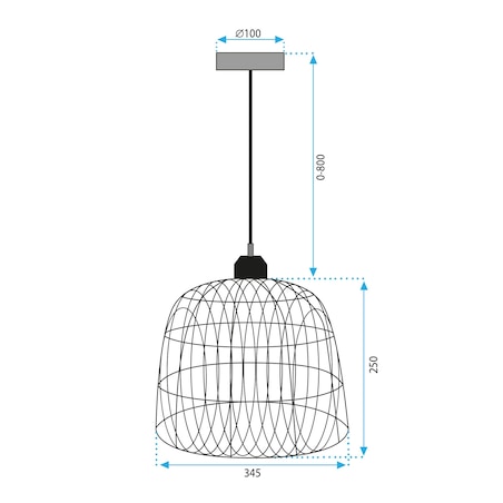LAMPA SUFITOWA WISZĄCA NATURAL BOHO APP1351-1CP 30 cm