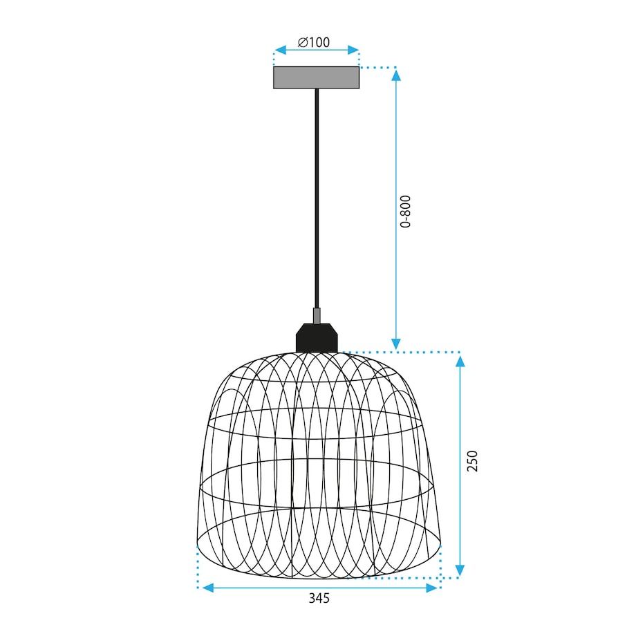 LAMPA SUFITOWA WISZĄCA NATURAL BOHO APP1351-1CP 30 cm