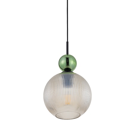 Lampa Wisząca Tk Lighting Sophia Big E27 Koniakowy Klosz Zielona Kulka
