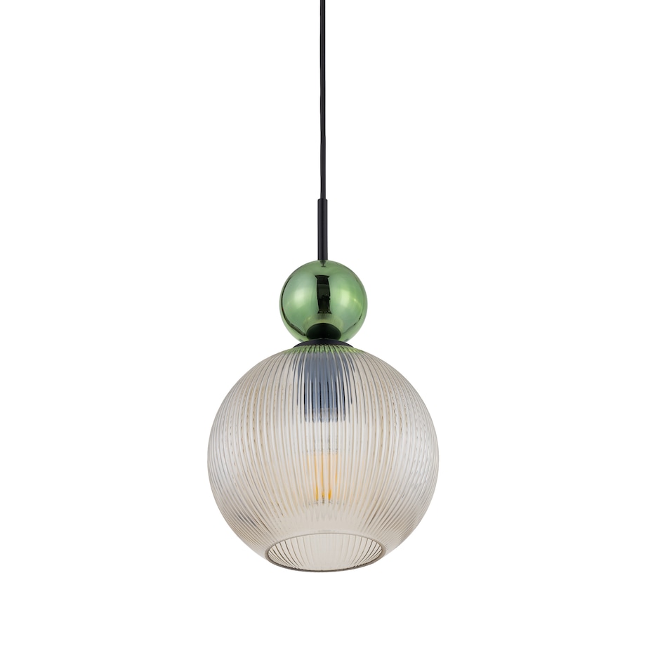 Lampa Wisząca Tk Lighting Sophia Big E27 Koniakowy Klosz Zielona Kulka