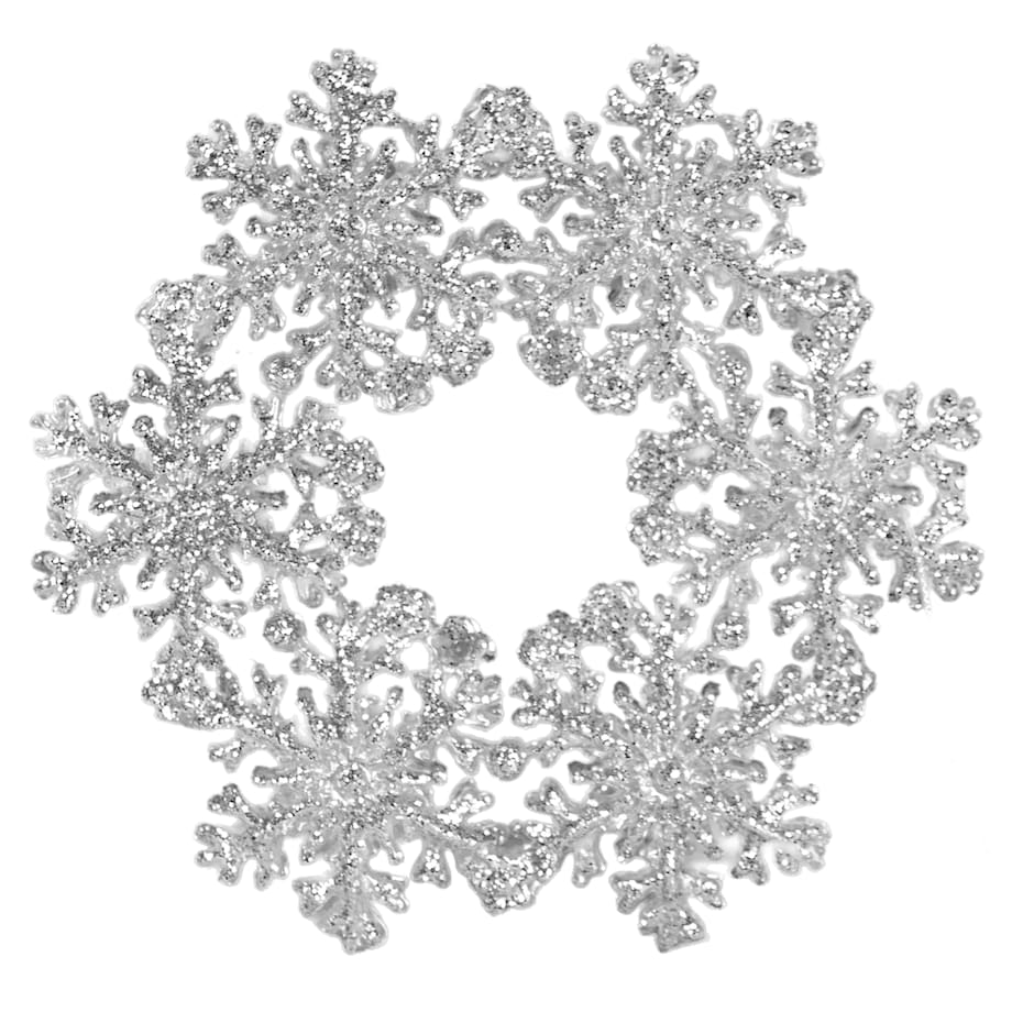 Zawieszka Na Choinkę Płatek Śniegu 12 Cm Ozdoba Świąteczna Wisząca Kolor Srebrny