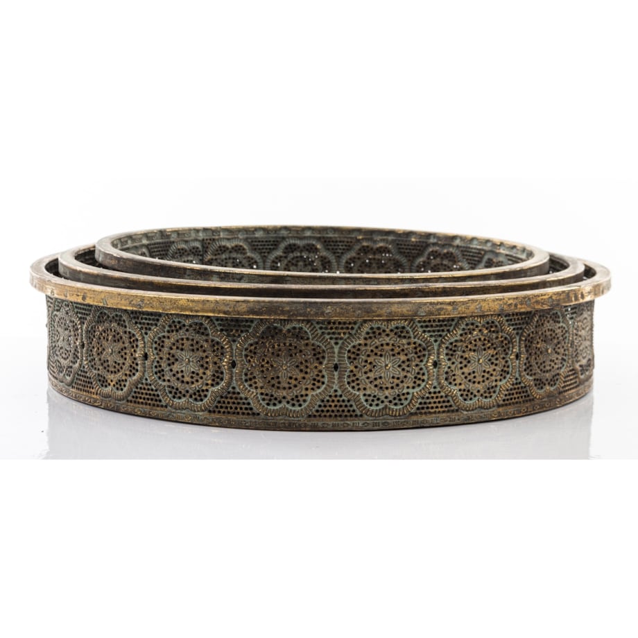 Osłonka metalowa 2 szt. 18x35 i 14x31 cm MERIDA-2 złota