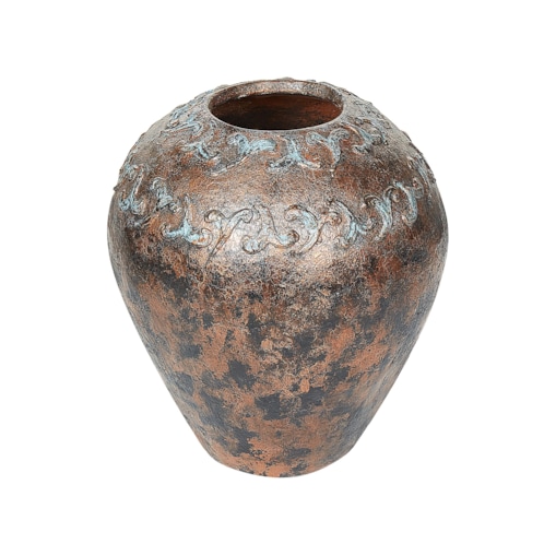 Wazon dekoracyjny ceramiczny miedziano-turkusowy NIDA