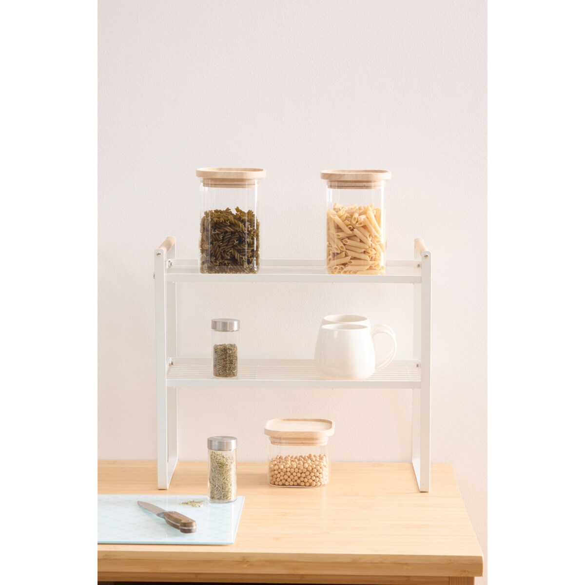 Metalowa półka na blat kuchenny BALM, 42 x 21 x 37,5 cm