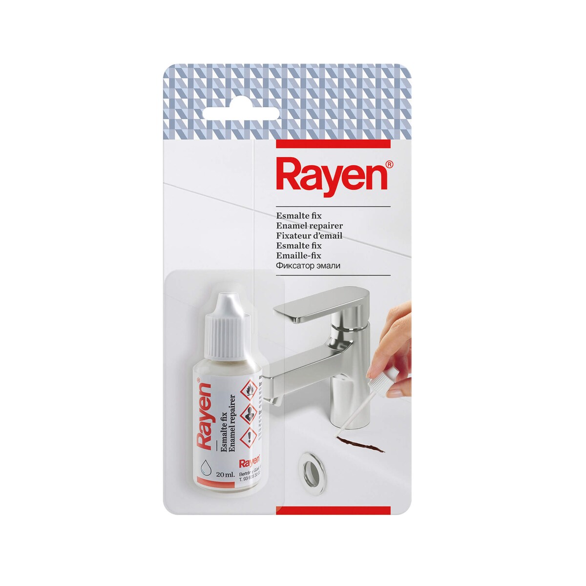 Masa naprawcza do emaliowanych elementów Rayen - 20 ml, Biały