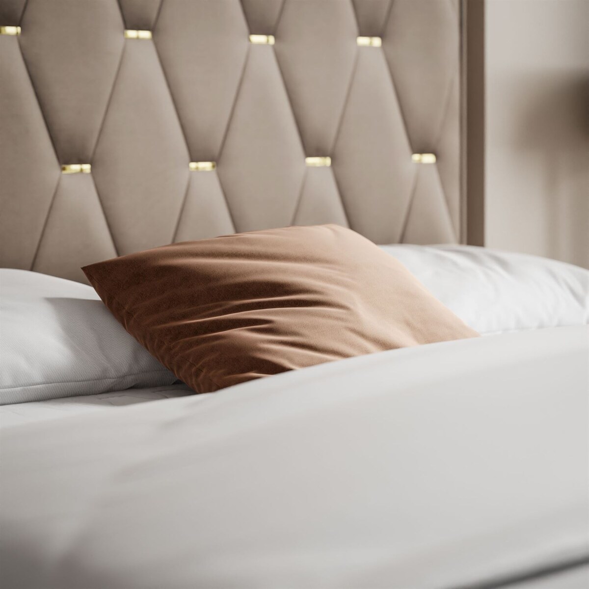 Łóżko kontynentalne IZOLDA z pojemnikiem na pościel, 160x200, RV 176, topper