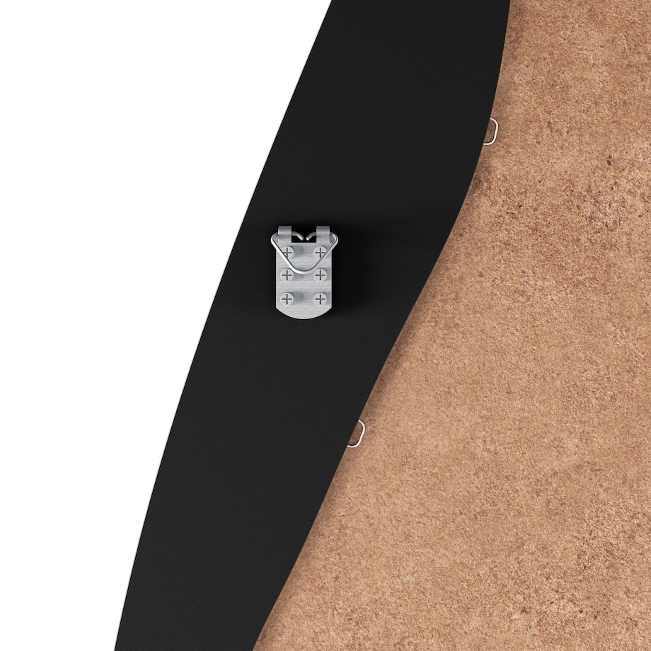 Lustro wiszące nieregularne 180x80 cm czarne