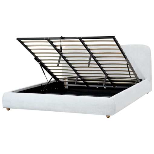 Łóżko z pojemnikiem BLAGNAC 180 x 200 cm Jasnoszary