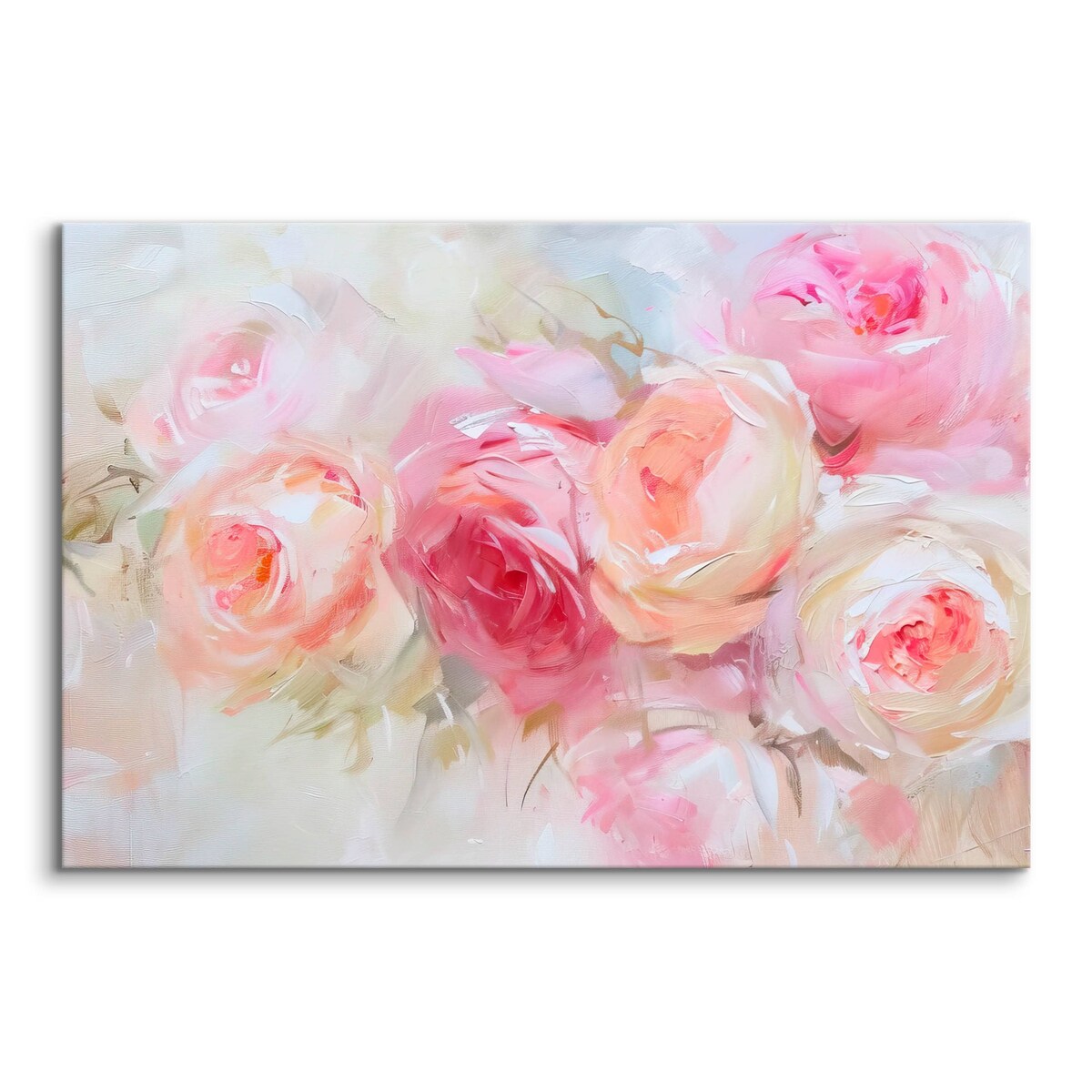 Obraz Do Sypialni Salonu Pastelowe Róże Kwiaty Natura Rośliny 120x80cm