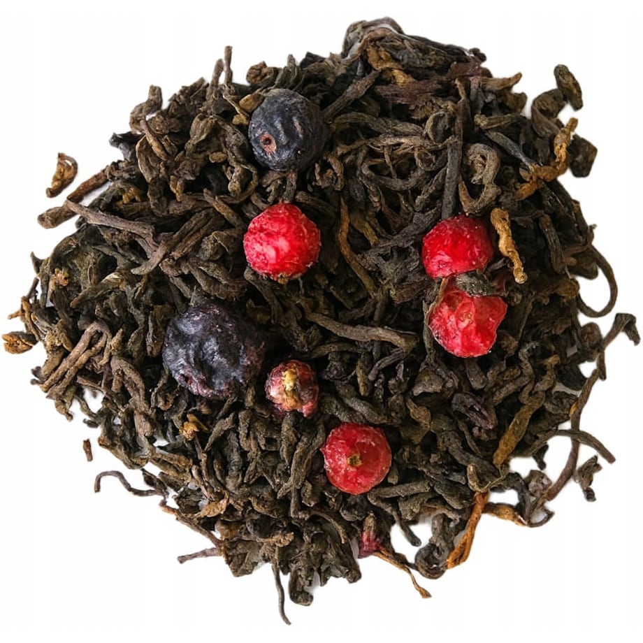 Herbata czerwona pu-erh PORZECZKOWY sypana czarna i czerwona porzeczka 150g