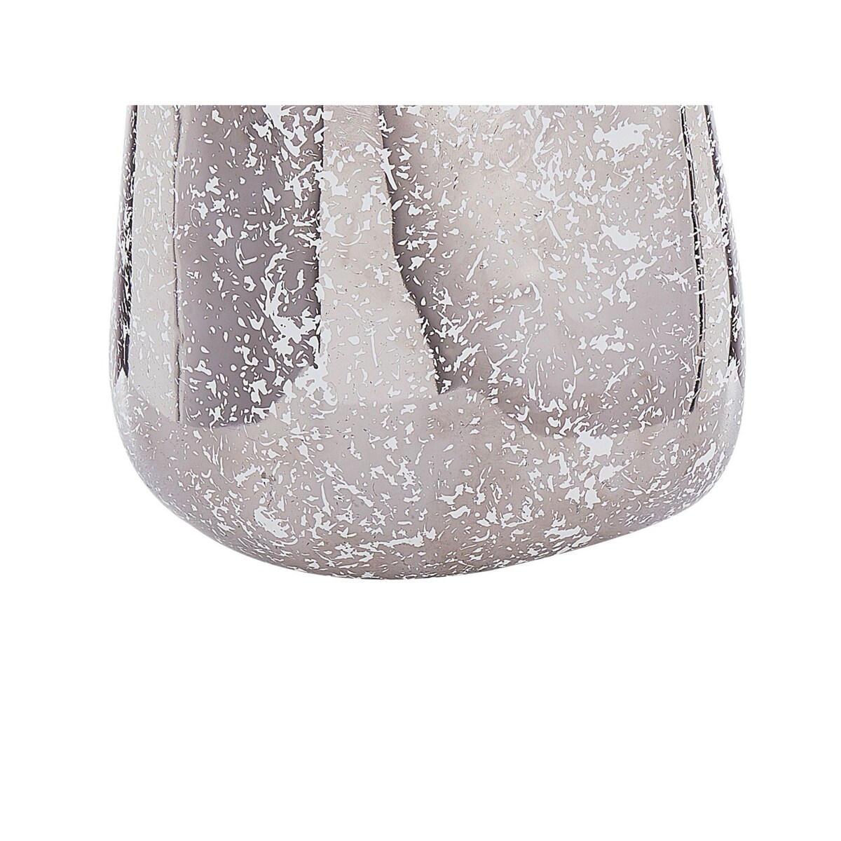 Wazon dekoracyjny ceramiczny 20 cm srebrny CIRTA