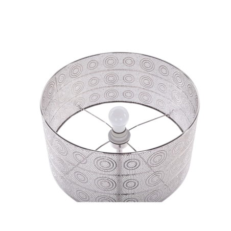 Lampa podłogowa metalowa srebrna NUON