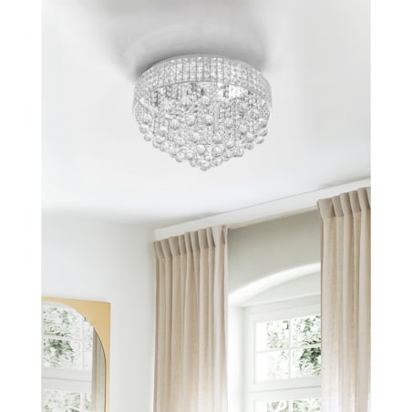 Żyrandol metalowy srebrny CEDEIRA