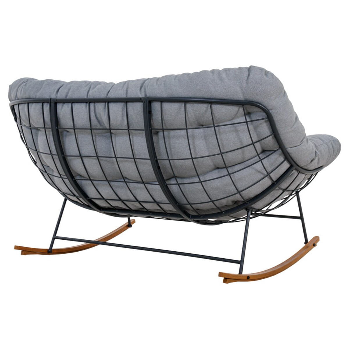 Fotel bujany ogrodowy Nube szary dwuosobowy