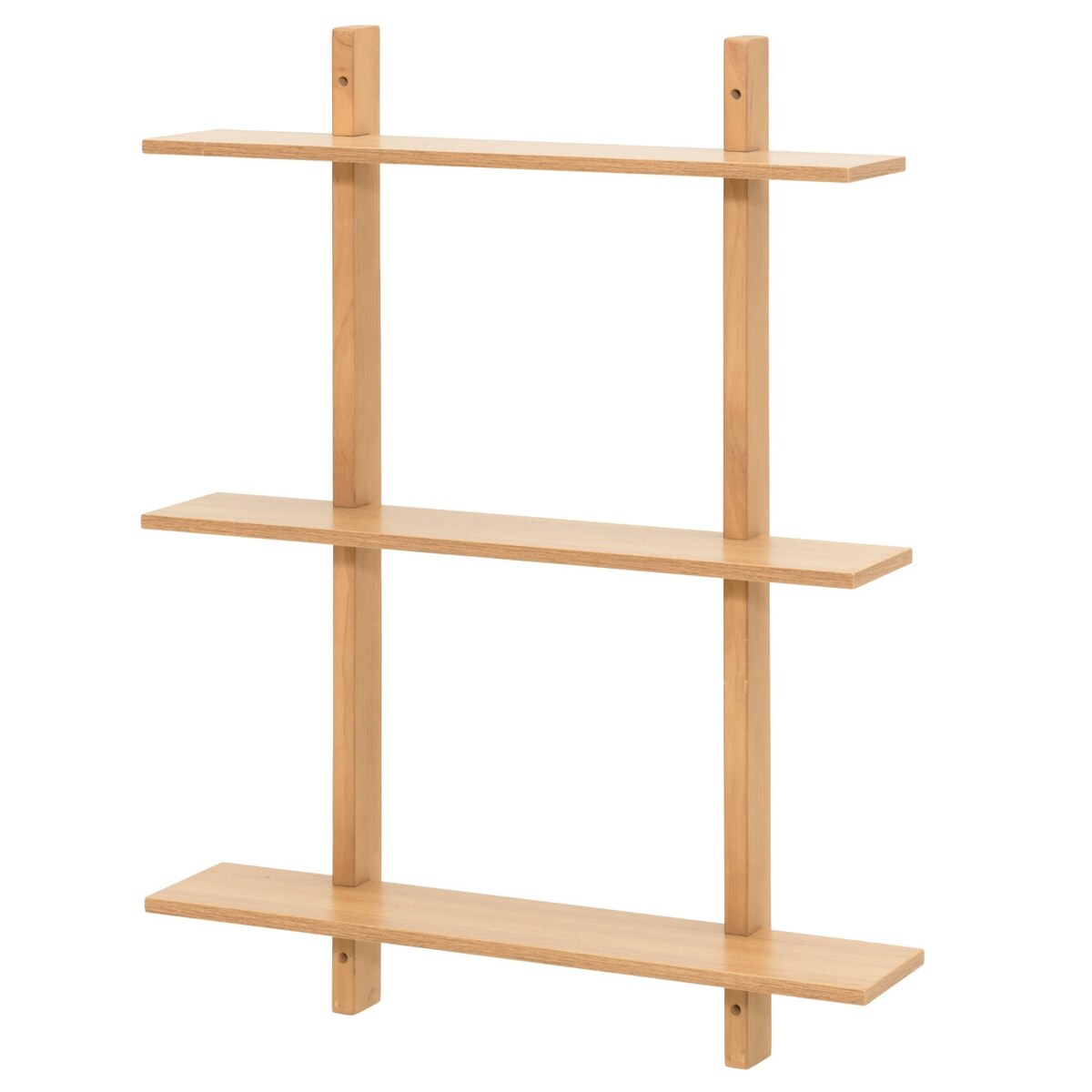 Regał sosnowy z trzema półkami, 80 x 60 x 15 cm
