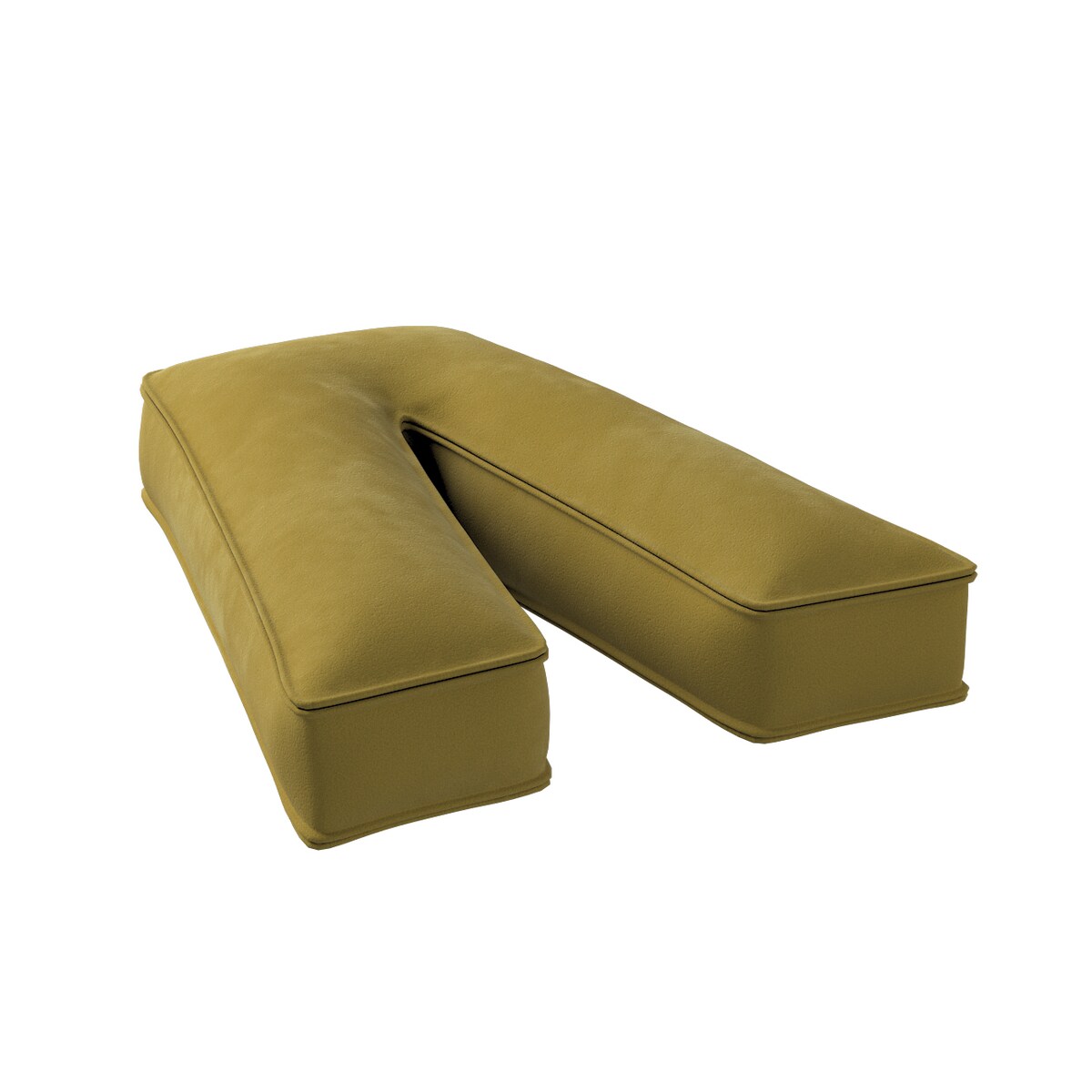 Poduszka literka V, oliwkowy zielony, 35x40cm, Posh Velvet