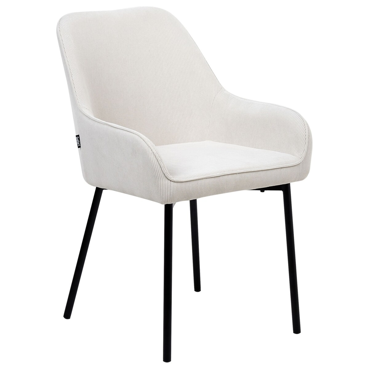 Zestaw 2 krzeseł do jadalni LOVERNA Sztruks Złamana biel