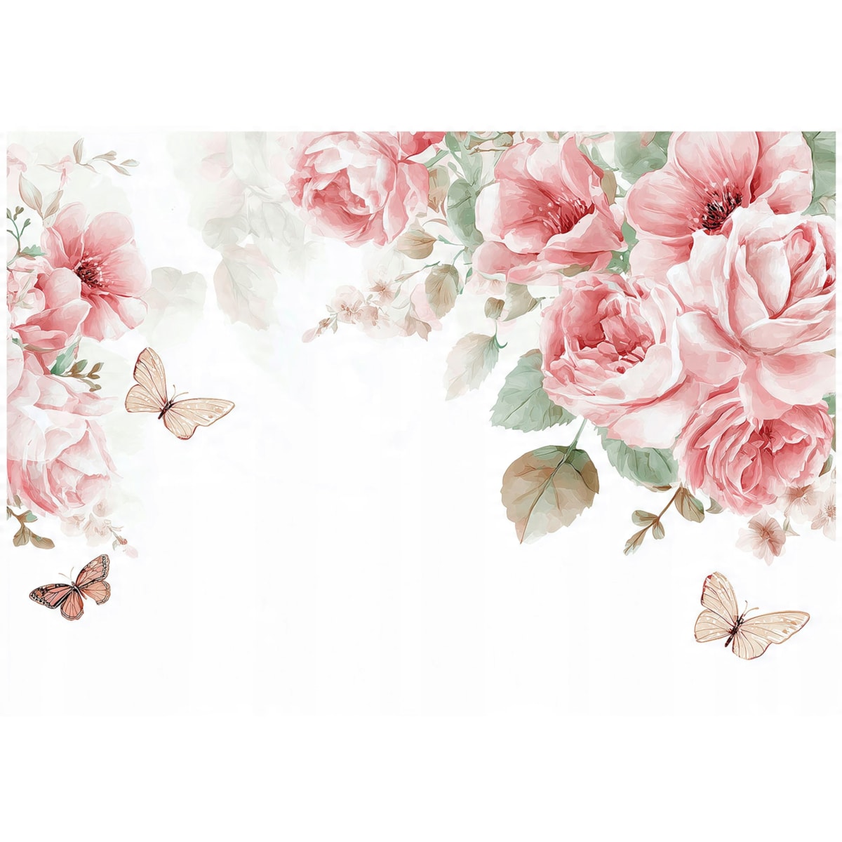 Fototapeta Do Sypialni Salonu Na Flizelinie Kwiaty Róże Różowy 250x175