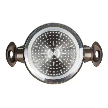 GARNEK TRADYCYJNY 3,75 L WYSOKI GRANITE BROWN do zupy rosołu na prezent