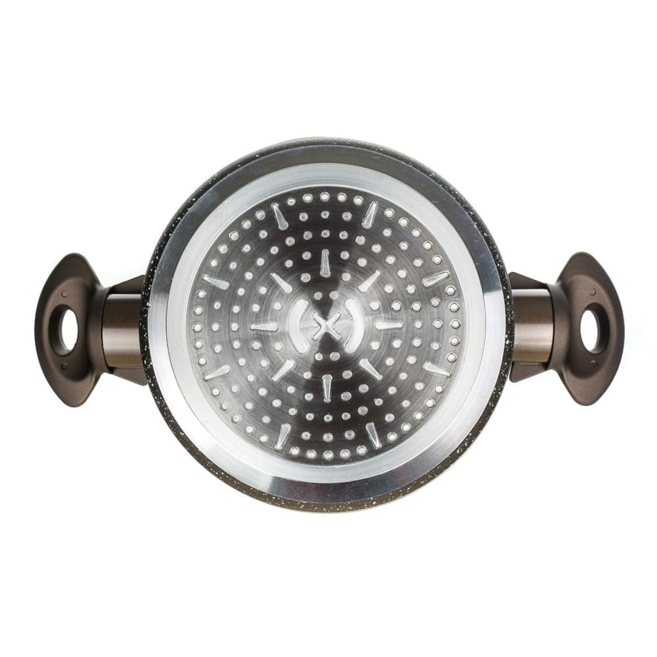 GARNEK TRADYCYJNY 3,75 L WYSOKI GRANITE BROWN do zupy rosołu na prezent