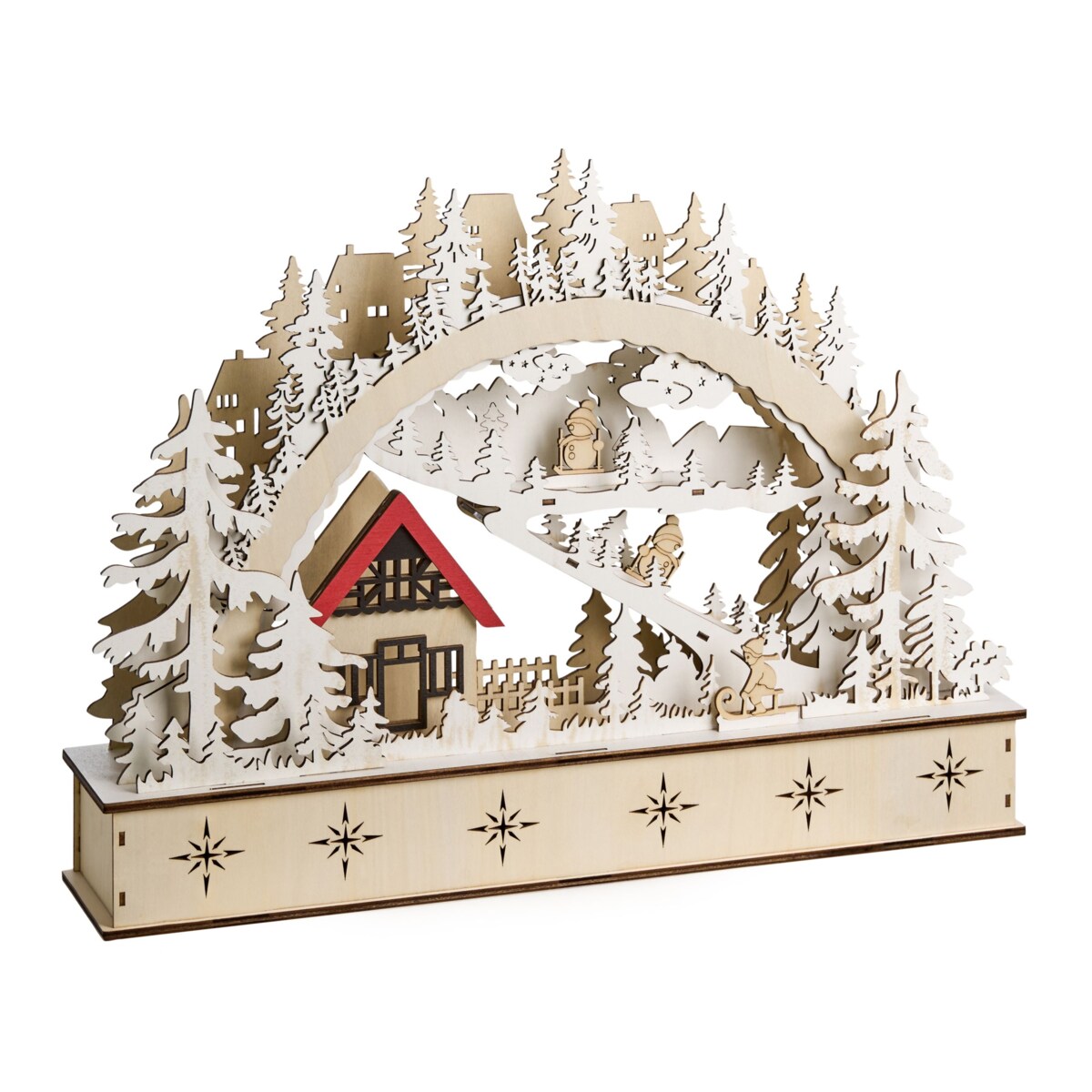 Dekoracja świąteczna LED GOKSJO 33 cm Jasnobrązowy