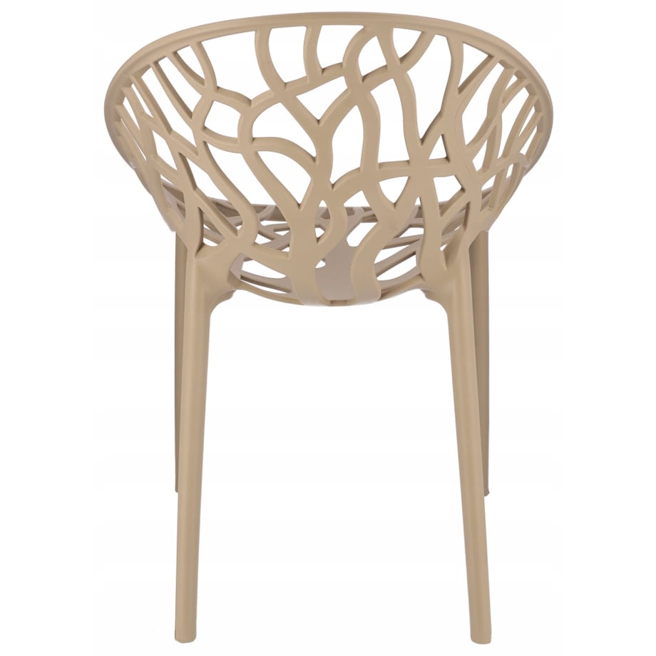 Krzesło ogrodowe plastikowe ALBERO beżowe
