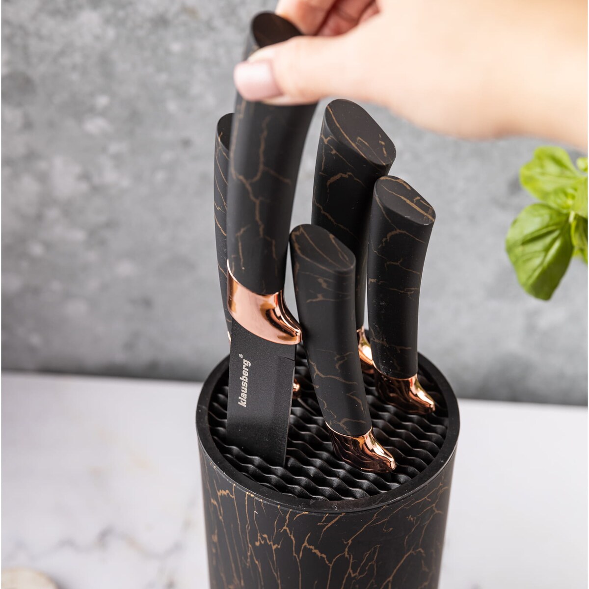 Zestaw noży kuchennych w bloku 5 elementów KLAUSBERG