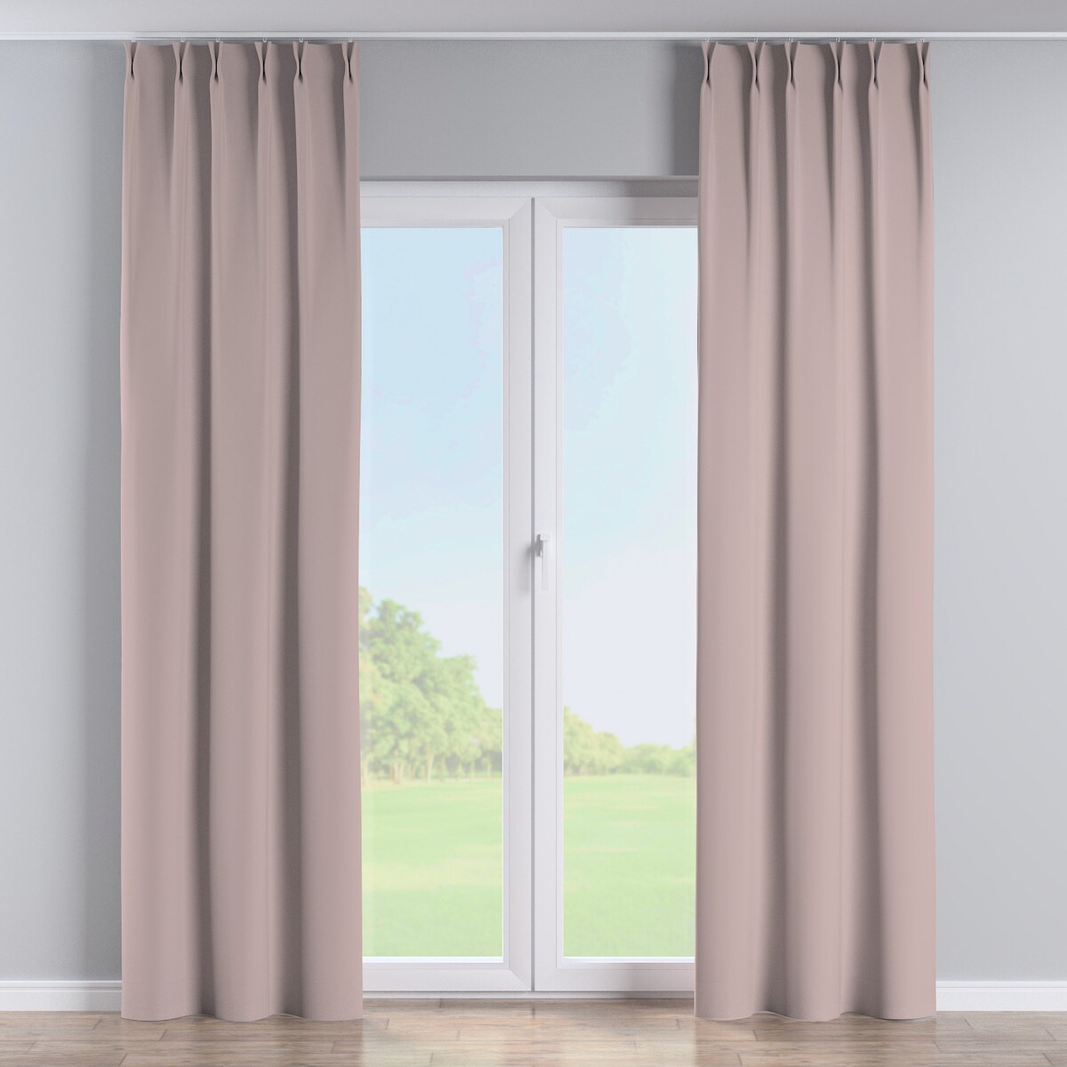 Zasłona na haczykach flex podwójnych 130x245 różany beż