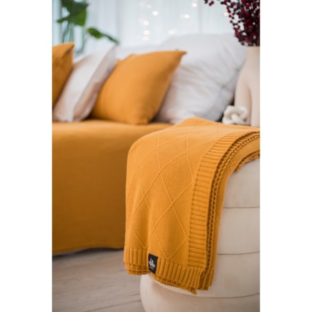Pled romby musztardowy, 130 x 160 cm, La Manta