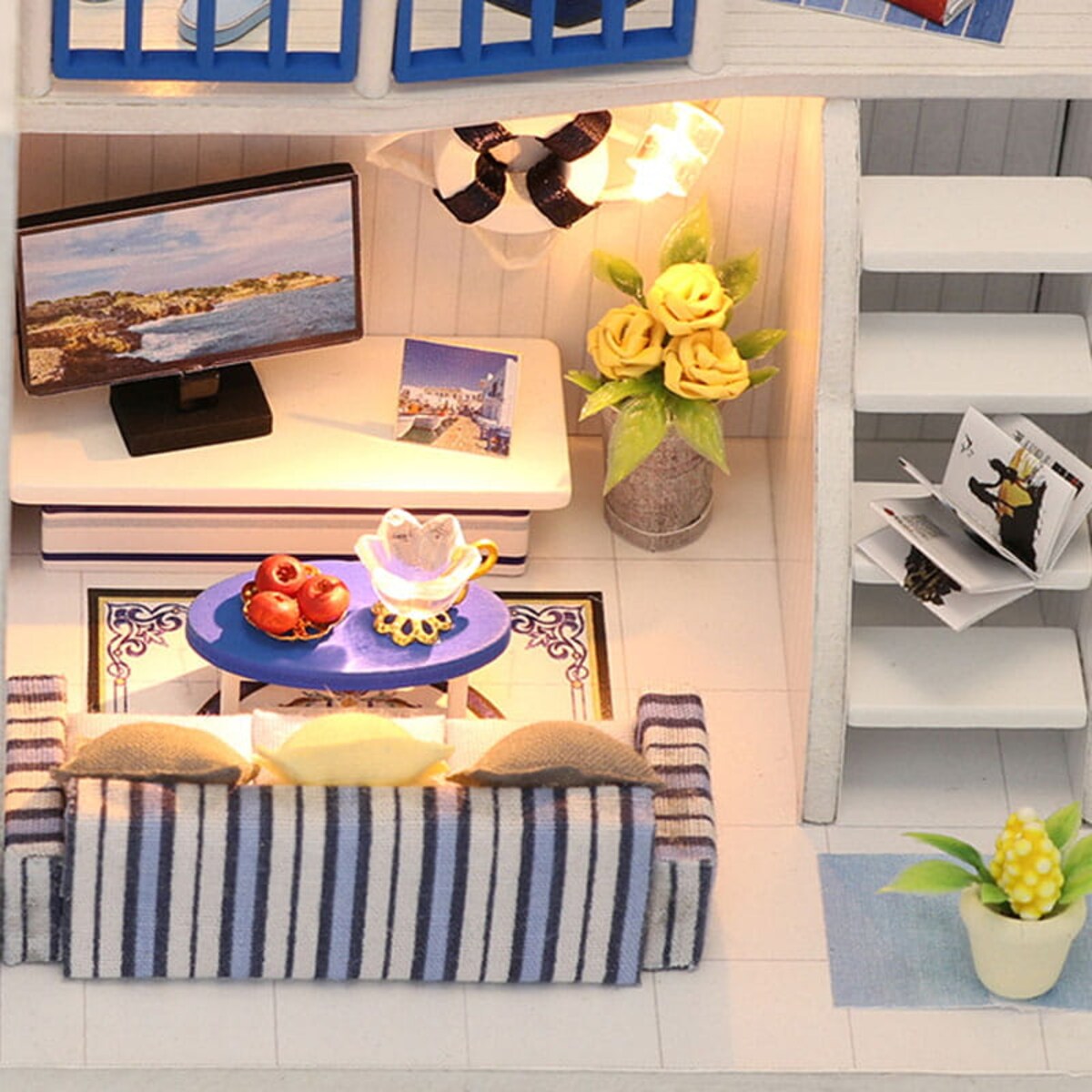 Miniaturowy domek - Greckie wakacje i szum morskich fal