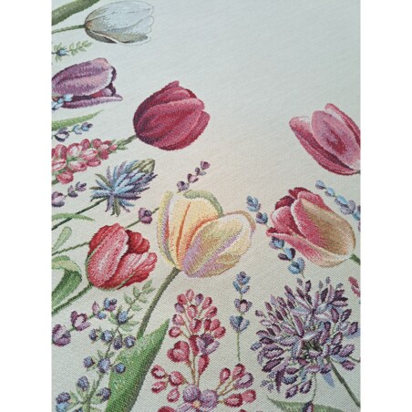 Obrus Na Stół 100X100 Cm Ozdobny Dekoracyjny Tulipany