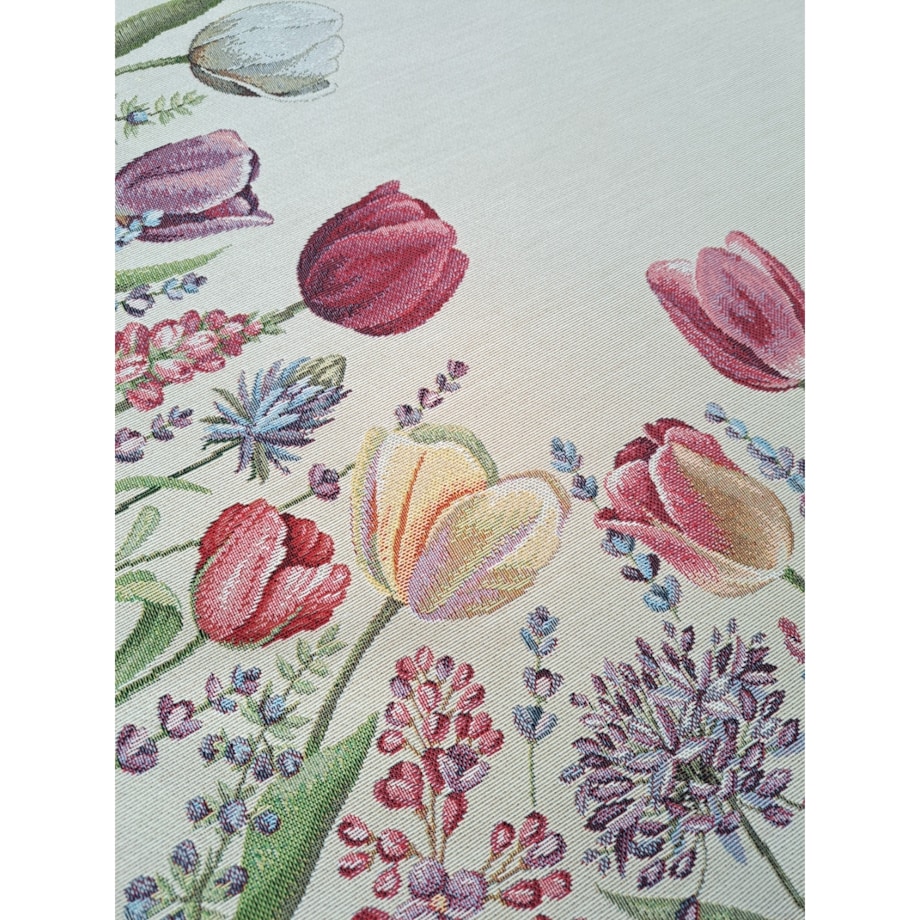 Obrus Na Stół 100X100 Cm Ozdobny Dekoracyjny Tulipany