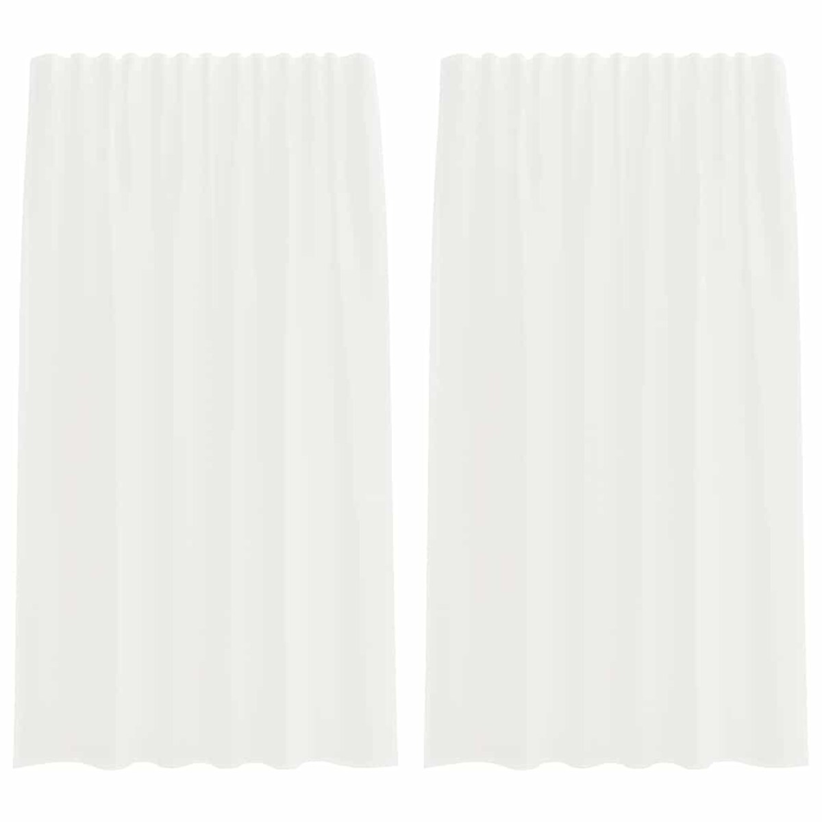 vidaXL Zasłony woalowe z kieszeniami na drążek 2 szt. białe