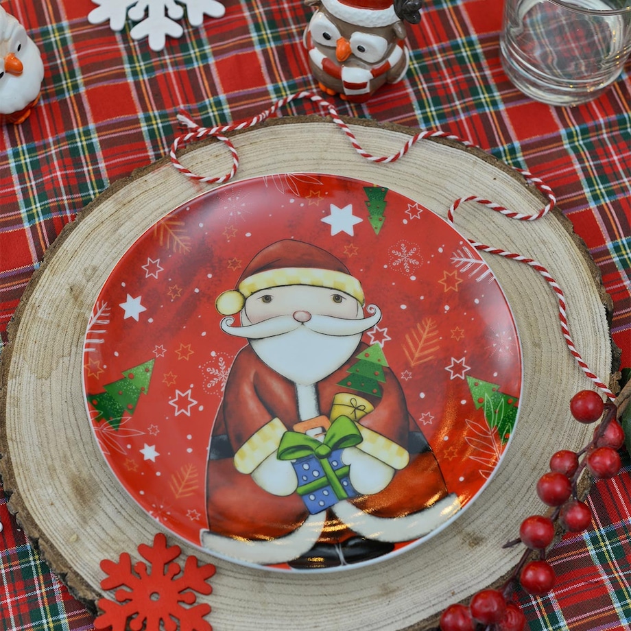 Talerz do ciasta Św. Mikołaj 31 cm - Egan Italy